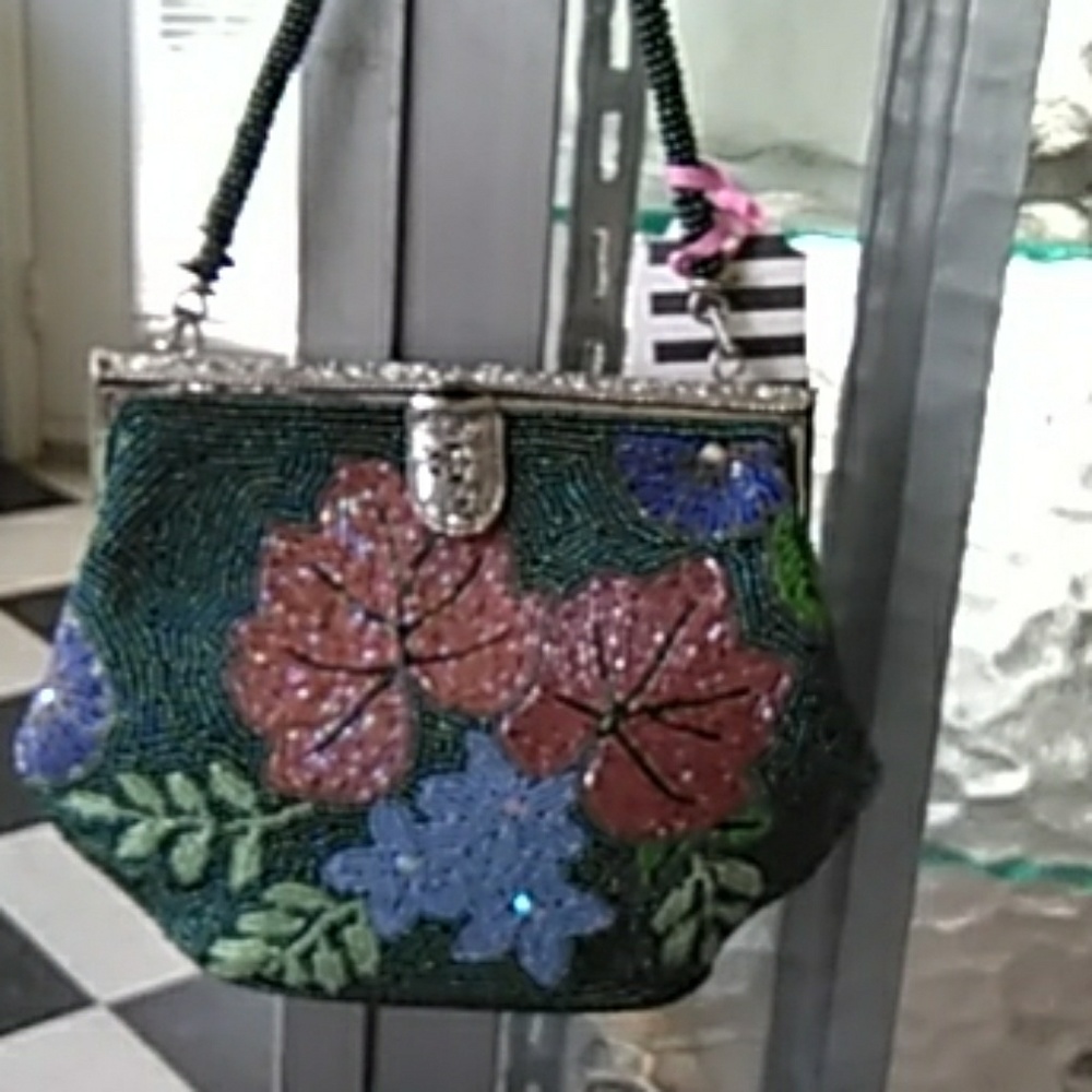 Vintage micro bead evening bag